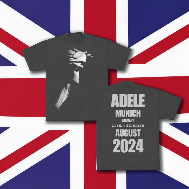 Adele EU Charcoal Photo Munich Tee